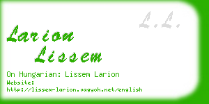 larion lissem business card